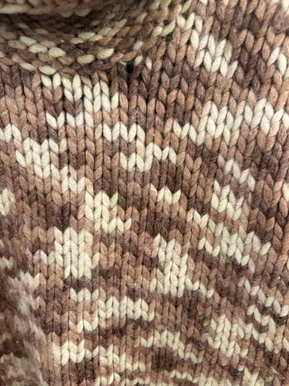 Vintage 90s Liz Claiborne Brown Wool Chunky Knit Turtleneck Sweater Sz M - Picture 12 of 12